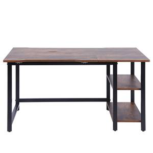 Bureau Alexandra oud houten look/zwart