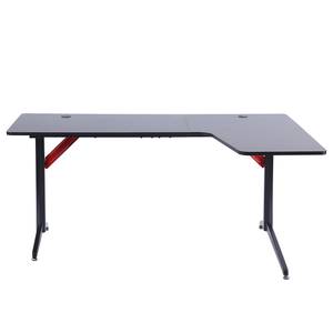 Gaming tafel Elso carbon look/zwart/rood