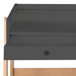 Schreibtisch Ando Grau - Holzwerkstoff - Holz teilmassiv - 108 x 76 x 55 cm