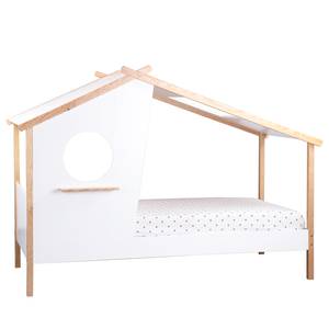 Hausbett Alvar Weiß - Holzwerkstoff - Holz teilmassiv - 104 x 159 x 220 cm