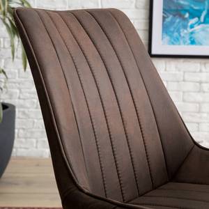 Chaises capitonnées Midge (lot de 2) Marron - Lot de 4