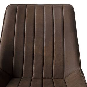 Chaises capitonnées Midge (lot de 2) Marron - Lot de 4