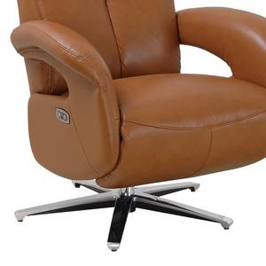 Relaxfauteuil Avren echt leer - Abrikoos