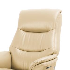 Fauteuil relax Bentwood Cuir véritable - Beige