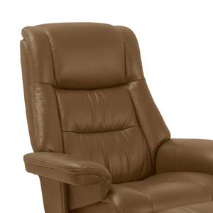 Relaxfauteuil Beerst echt leer - Middel bruin