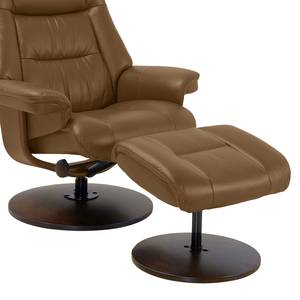 Fauteuil relax Beerst Cuir véritable - Brun