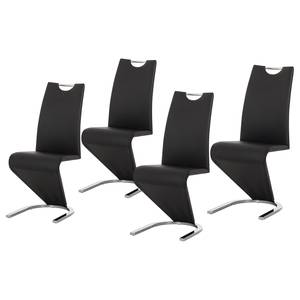 Sledestoelen Amanda II Zwart - Set van 4