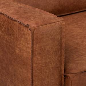 Ecksofa Hanks Antiklederlook - Microfaser Yaka: Cognac - Longchair davorstehend links