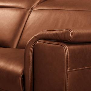 Ecksofa Lagor Echtleder - Echtleder Padme: Cognac - Longchair davorstehend links - Keine Funktion