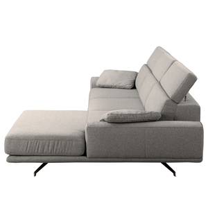 Ecksofa Muna Webstoff - Webstoff Arda: Taupe - Longchair davorstehend rechts