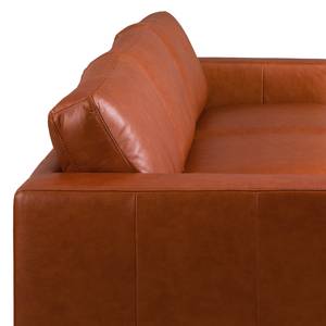 Ecksofa Neuss Echtleder - Echtleder Cerys: Cognac - Longchair davorstehend links