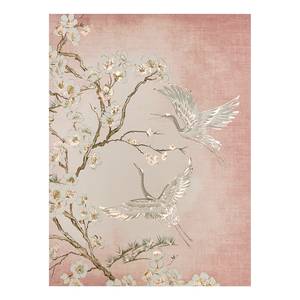 Afbeelding Graceful Cranes canvas/MDF - roze
