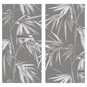 Bild Bamboo Blooms Leinwand / MDF - Grau