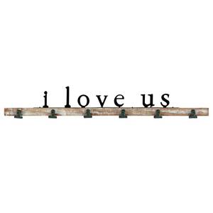 Decorazione da parete I Love Us Metallo - Marrone