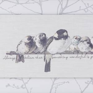 Canvas Innocence Birds Tela / MDF - Grigio