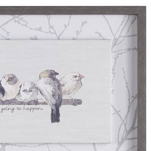 Tableau déco Innocence Birds Toile / MDF - Gris