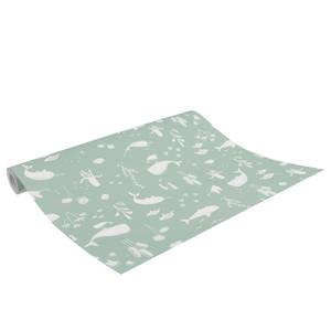 Papier peint Mint Ocean Intissé - Vert / Blanc