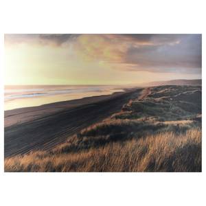 Impression sur toile Beach Sunset Toile / MDF - Doré