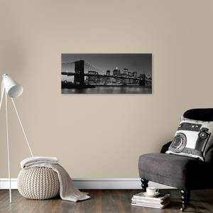 Afbeelding Brooklyn Bridge canvas/MDF - zwart