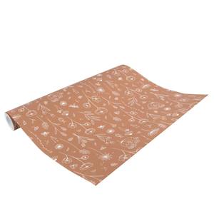 Papier peint Rust Wild Flowers Intissé - Marron / Blanc