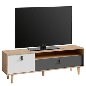 TV-Lowboard Bowood Eiche Artisan Dekor / Weiß