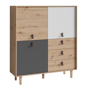 Highboard Bowood Artisan eikenhouten look/wit