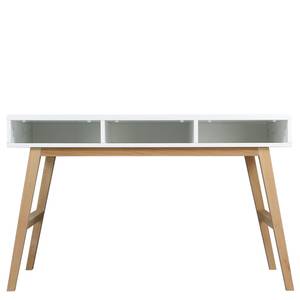 bureau Lynn Blanc - Bois massif - Bois/Imitation - 126 x 79 x 65 cm