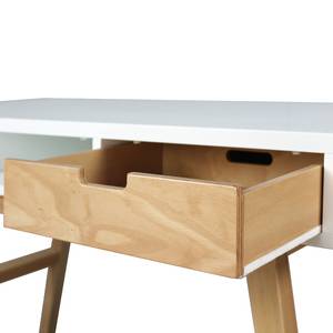 Schreibtisch Lynn Weiß - Massivholz - Holzart/Dekor - 126 x 79 x 65 cm