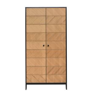 armoire 2-portes Job Noir - Bois massif - 95 x 190 x 55 cm