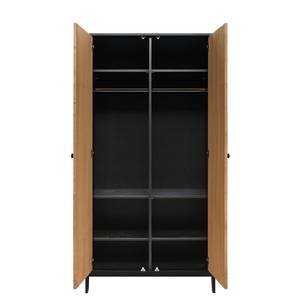 armoire 2-portes Job Noir - Bois massif - 95 x 190 x 55 cm