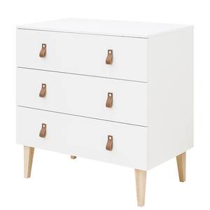 Buffet Indy II Blanc - En partie en bois massif - 90 x 90 x 50 cm