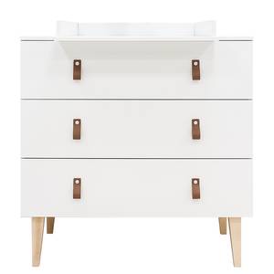 Buffet Indy II Blanc - En partie en bois massif - 90 x 90 x 50 cm