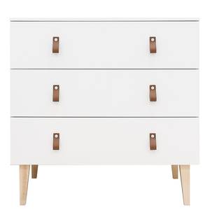 Buffet Indy II Blanc - En partie en bois massif - 90 x 90 x 50 cm