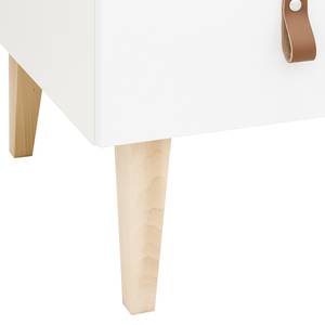 Buffet Indy II Blanc - En partie en bois massif - 90 x 90 x 50 cm