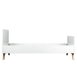 Letto singolo Lynn Bianco - Legno parzialmente massello - 98 x 80 x 206 cm