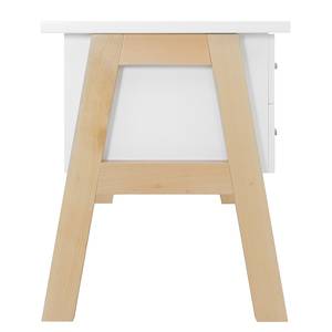 Bureau Lisa Blanc - En partie en bois massif - 139 x 76 x 62 cm