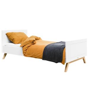 Einzelbett Fenna Weiß - Massivholz - Holzart/Dekor - 97 x 80 x 205 cm