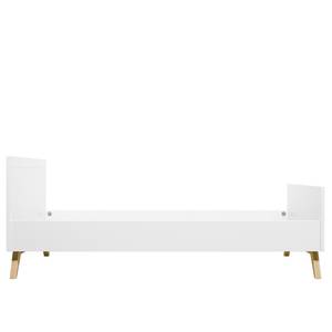 Lit Fenna Blanc - En partie en bois massif - 97 x 80 x 205 cm