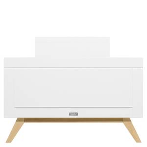 Letto singolo Fenna Bianco - Legno parzialmente massello - 97 x 80 x 205 cm