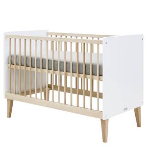 Babybett Indy Weiß - Massivholz - Holzart/Dekor - 67 x 89 x 124 cm