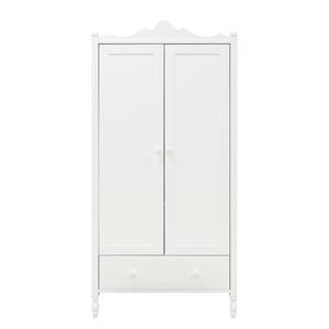 armoire 2-portes Belle Blanc - Bois massif - 95 x 200 x 55 cm