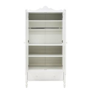 armoire 2-portes Belle Blanc - Bois massif - 95 x 200 x 55 cm