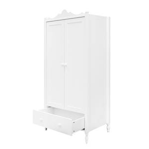 armoire 2-portes Belle Blanc - Bois massif - 95 x 200 x 55 cm