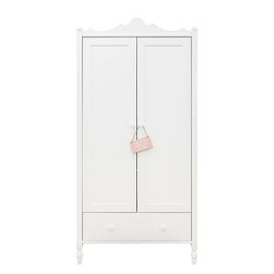 armoire 2-portes Belle Blanc - Bois massif - 95 x 200 x 55 cm