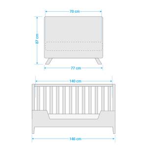 Lettino Job 70 x 140cm