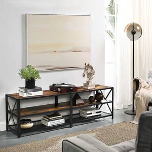 Tv-meubel Copake I bruin/zwart - Bruin - Breedte: 160 cm