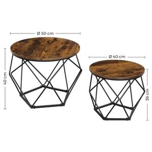 Tables basses Tuxford II (2 éléments) Marron / Noir - Marron