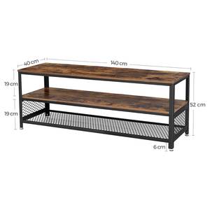 Banc TV Morristown Marron / Noir - Largeur : 140 cm