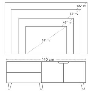 TV-Lowboard Hickling III Braun