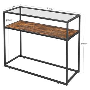 Wandtafel Cottage Hill glas/metaal - bruin/zwart